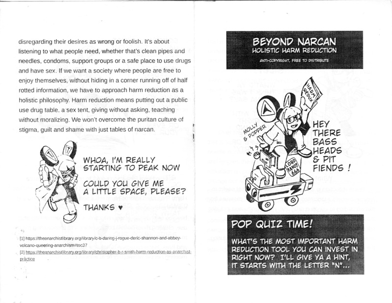 informational zine about drug harm reduction