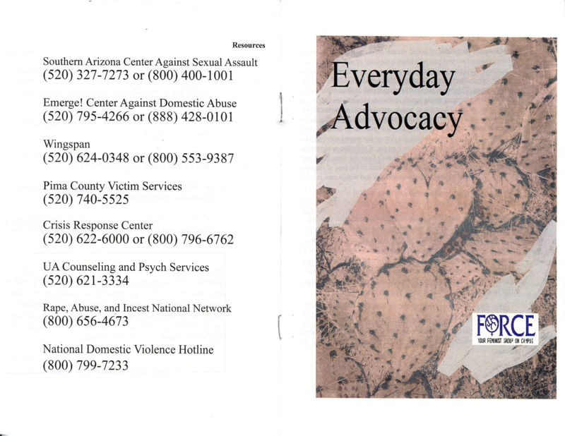 informational zine about sexual assault advocacy