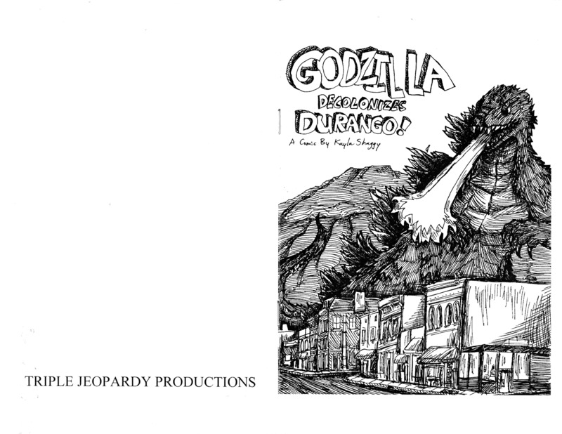 informational comic zine that discusses racism and a sign that stereotypes Indigenous people