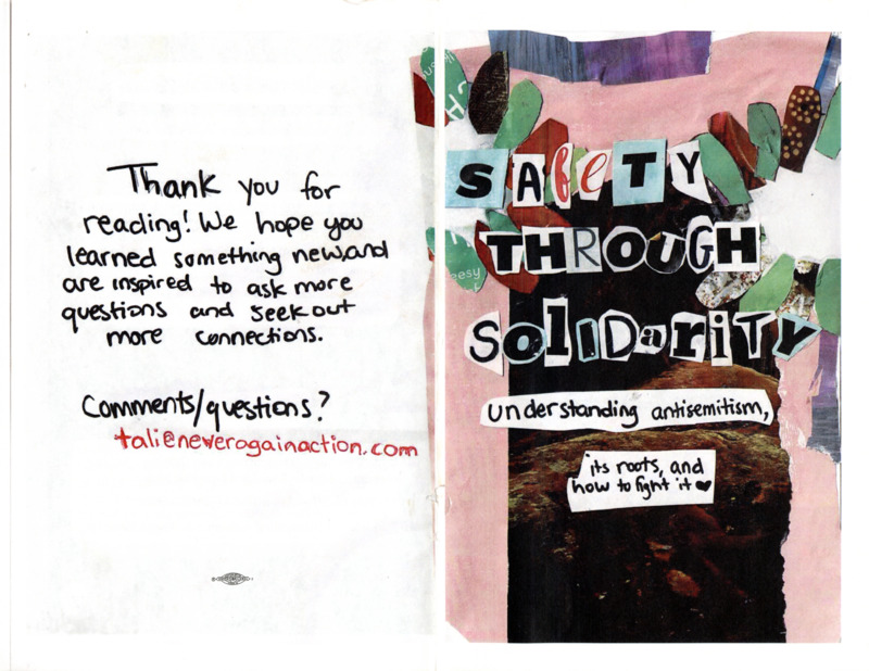 informational zine about antisemitism