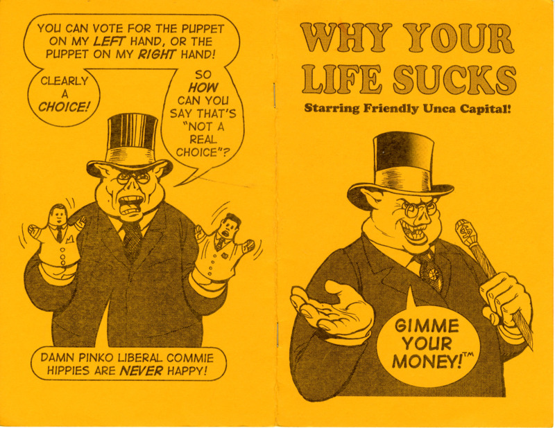 political comic zine about capitalism