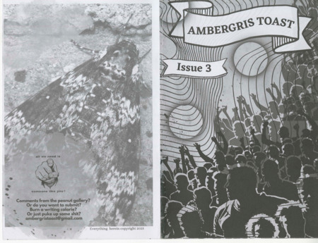 black-and-white perzine collection of poetry, creative writing