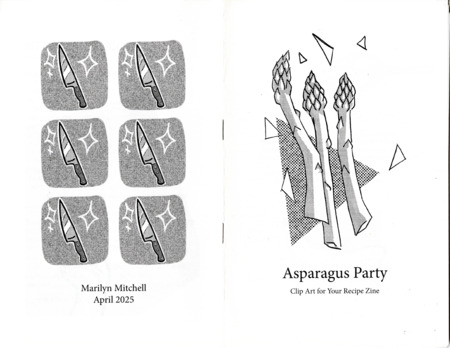 black-and-white clip art and recipe zine